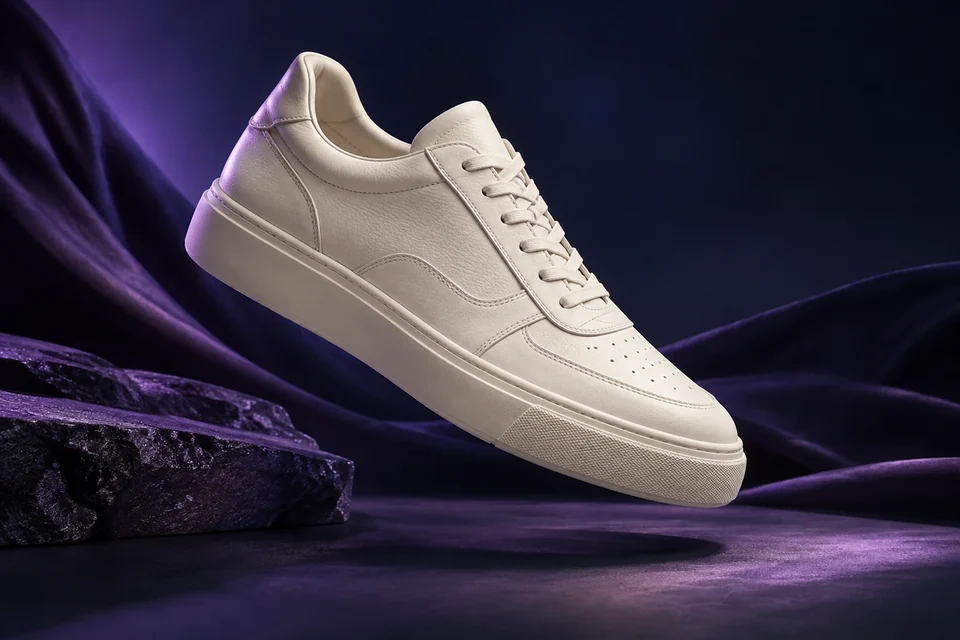 Ivory leather sneaker