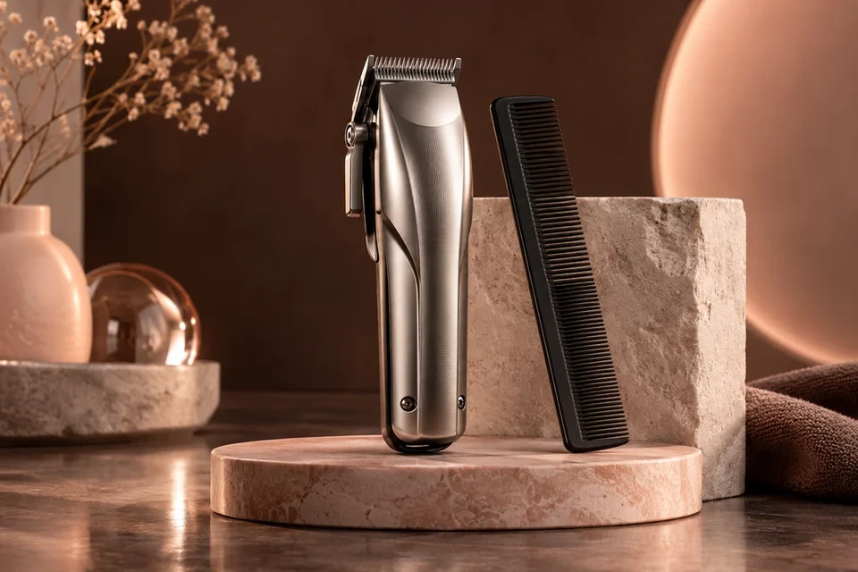 Professional hair clipper and comb