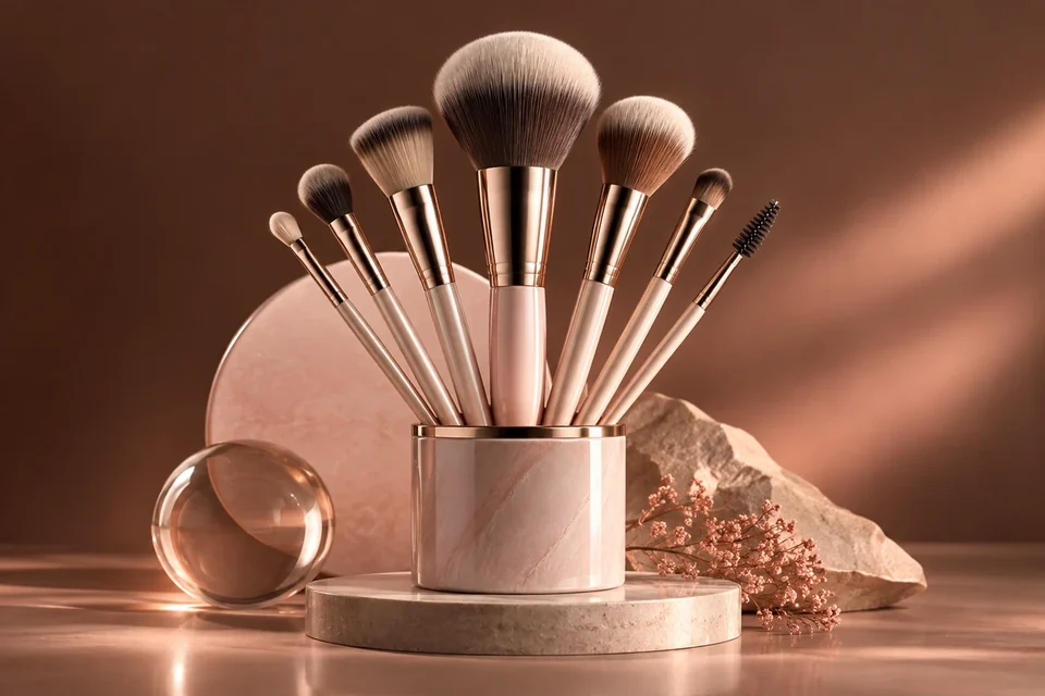 Professional makeup brush collection