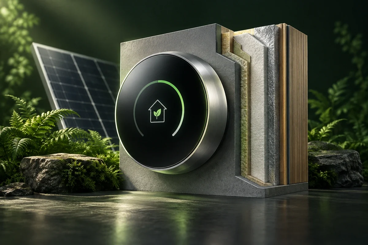 Smart thermostat and insulation layers