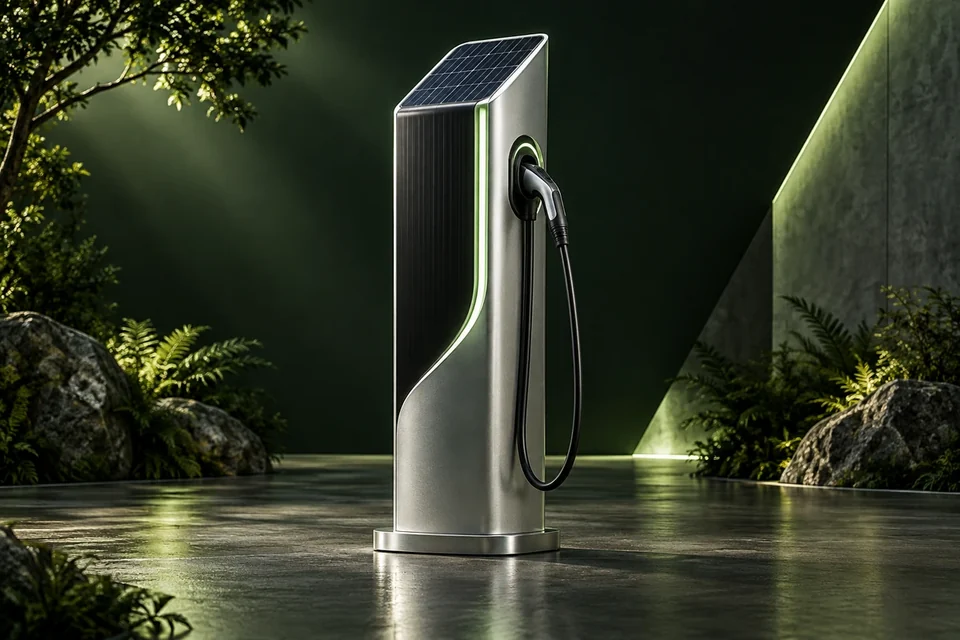 Electric vehicle charging pedestal and connector
