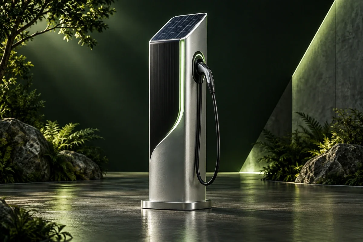 Electric vehicle charging pedestal and connector