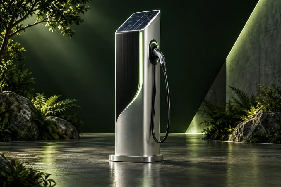Electric vehicle charging pedestal and connector