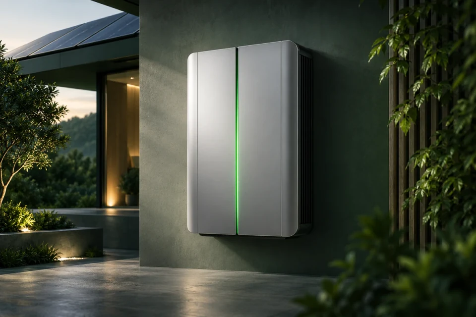 Wall-mounted home battery