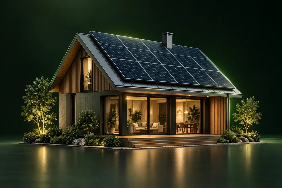 Residential rooftop solar installation
