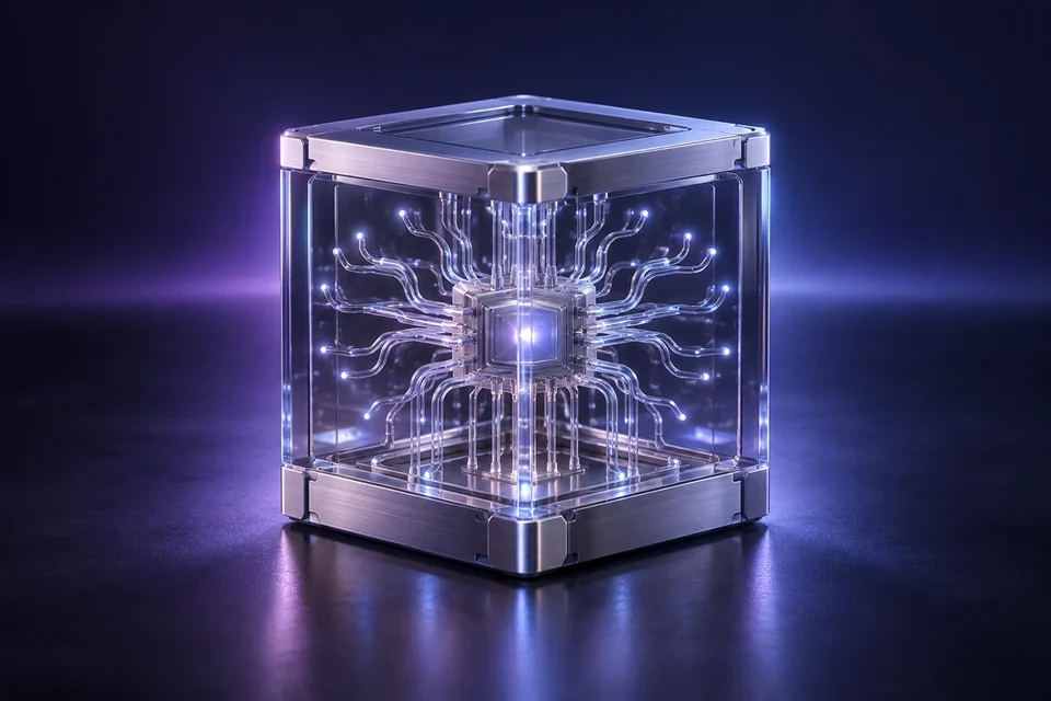 Glass neural processor with branching circuits